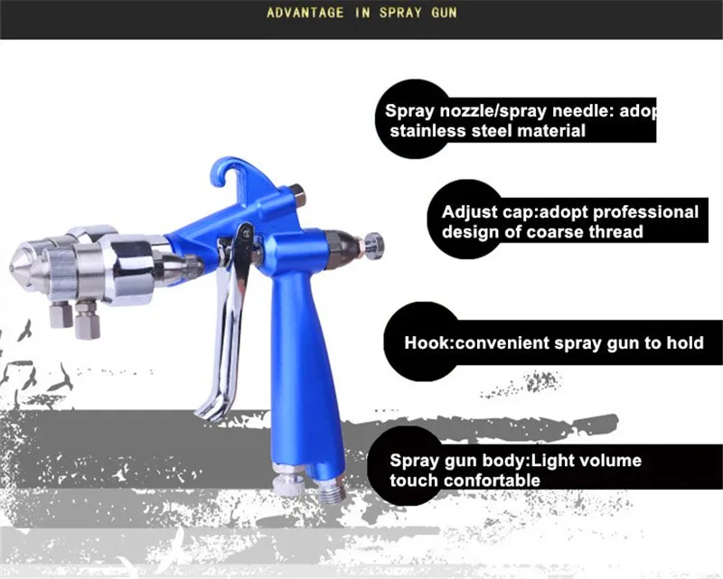 US $174.00 TwoComponent Spray Gunalso Known As Double Heads Paint GunThe Gun Head Was Consisted Of Two Circular Or FanShaped Spray Of L