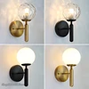 Nordic Modern Wall Lamp Bedroom Beside Glass Ball LED Wall Lights Wandlamp Bathroom Mirror Stair Lights Aisle Lighting Fixtures 1