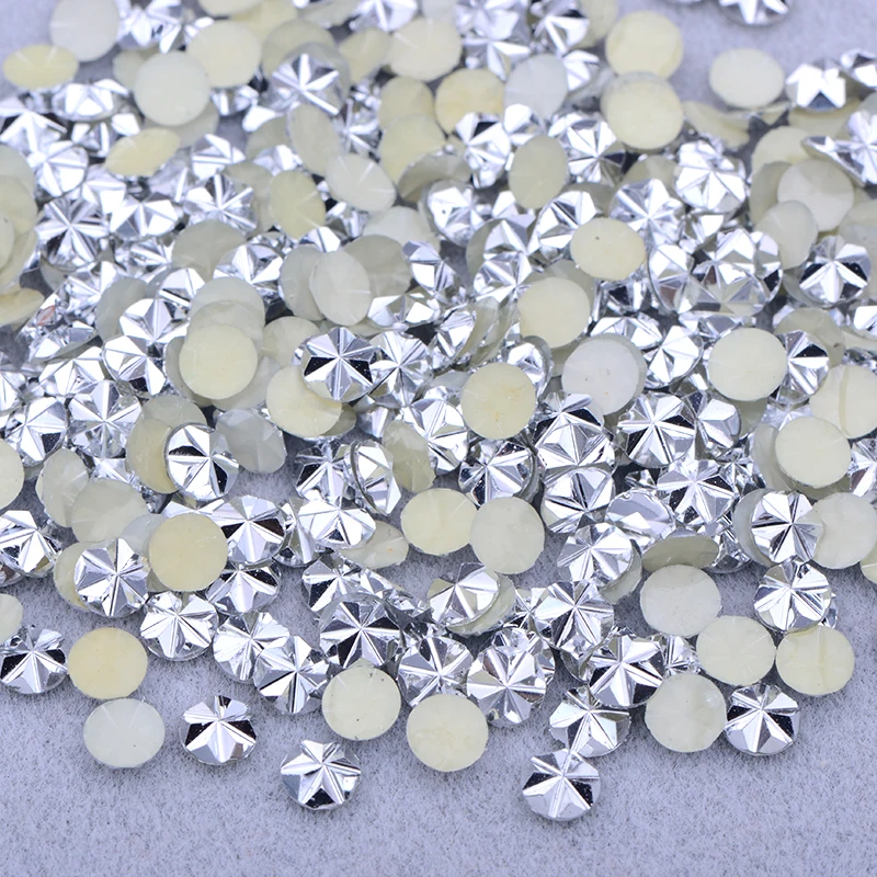 Vibrant Blossom Resin Nail Rhinestones - 500pcs 5mm Jelly AB Crystal Flatback Embellishments