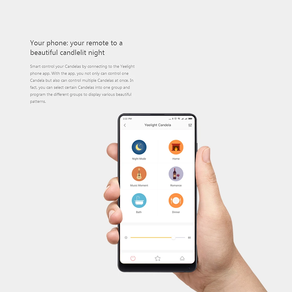 Yeelight умная свеча светодиодный USB лампа приложение управление перезаряжаемый портативный чтение атмосфера спальни лампа для Xiaomi mijia