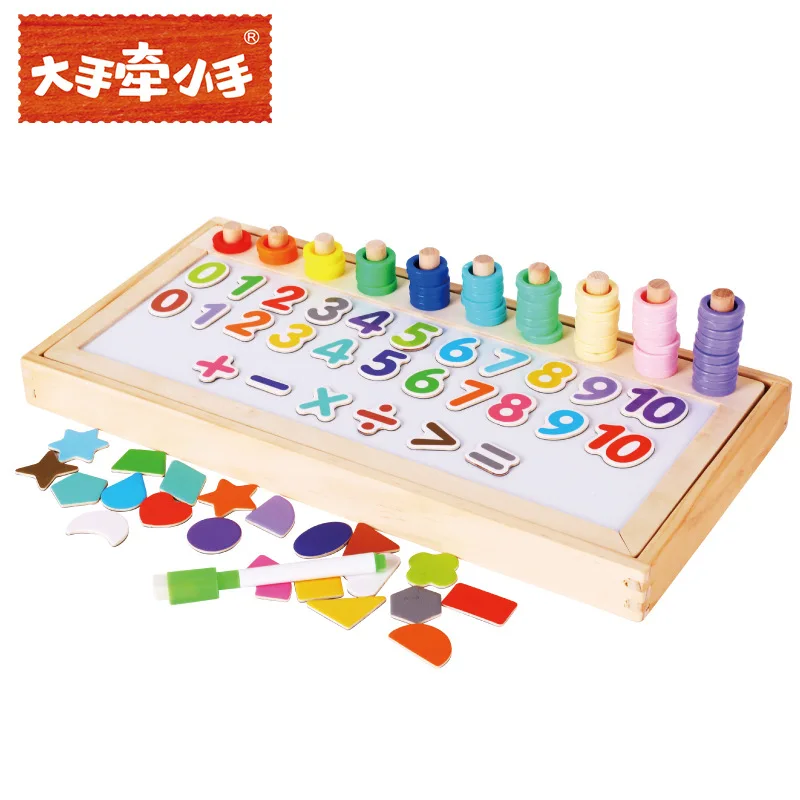

Big Hands Hands for Children'S Educational Toy with Numbers Shape Three-in-One Numbers Board Educational Cognitive Numbers Board