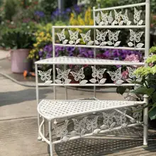 Садовая Цветочная стойка в европейском стиле с трехэтажной треугольной стойкой для размещения, складная лестничная стойка, крытая гостиная Ba