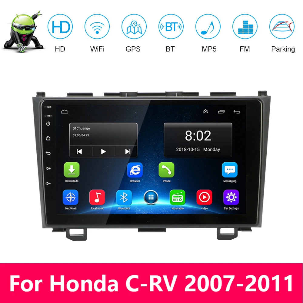 2 din Android 9 1 автомобильный Радио мультимедийный видео плеер авторадио для Honda CRV CR V