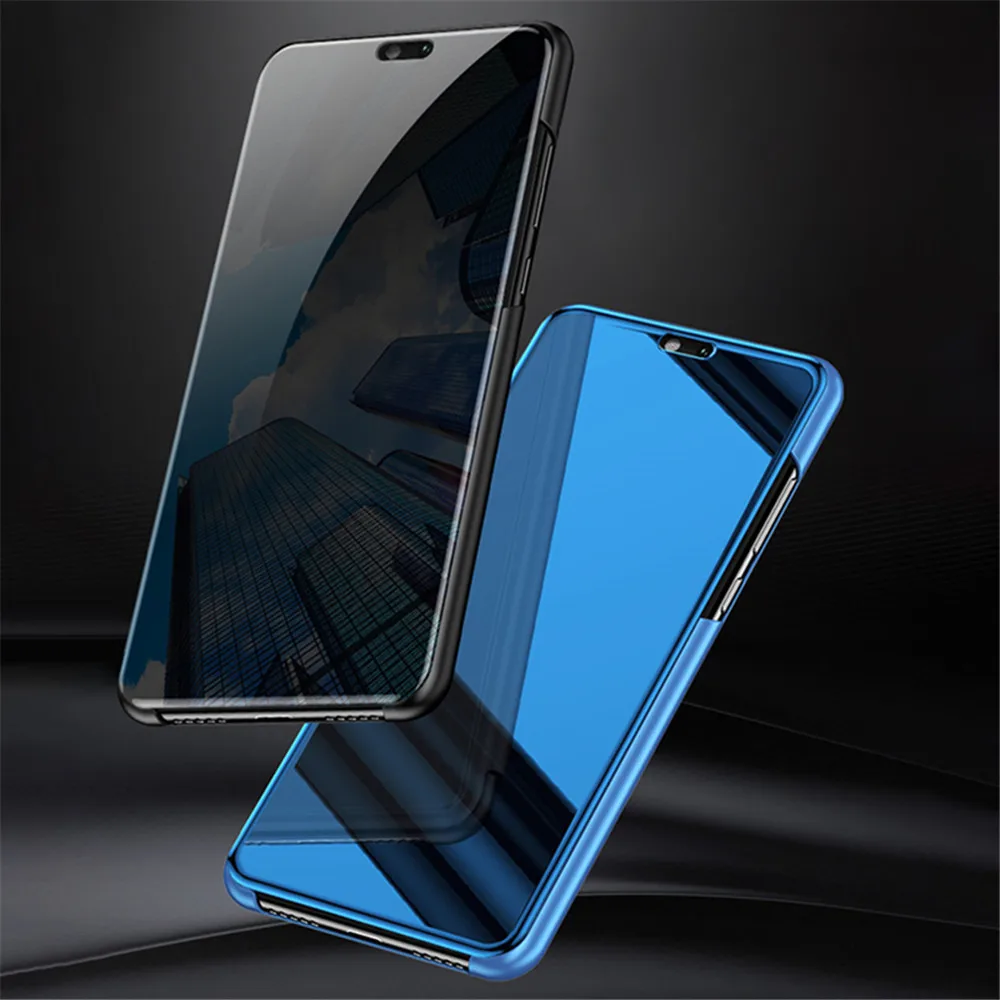 phone case for huawei on honor 9s case smart mirror flip phone cases for huawei honor 9s 9 s honer s9 y5p honor9s magnetic stand cover coque cute huawei phone cases