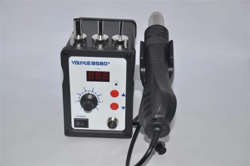 Высокое качество Youyue 858D+ Горячий Воздушный пистолет ESD паяльная станция светодиодный цифровой паяльной станции 700 Вт нагреватель пистолет Обновление от 858D