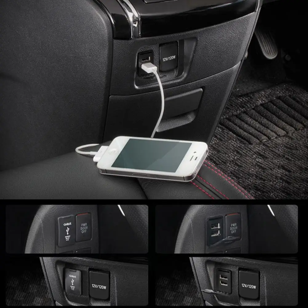 Автомобильное зарядное устройство с usb разъемом 2 порта USB гнездо для зарядки