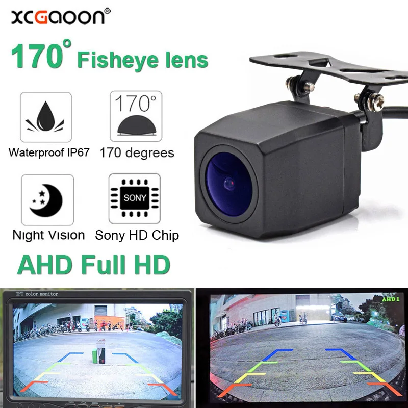 XCGaoon 720P/1080P AHD HD 170 градусов объектив рыбий глаз Автомобильная резервная камера
