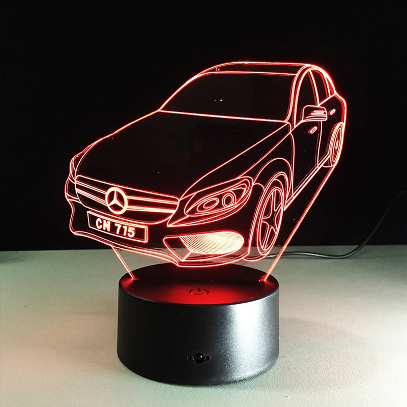 Красочный аудио электронный ночной Светильник 3D автомобильный индукционный светильник подарок для пары романтическое украшение дома аксессуары - Цвет: J