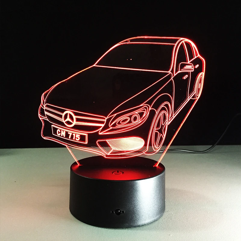 J Красочный аудио электронный ночной Светильник 3D автомобильный индукционный светильник подарок для пары романтическое украшение дома аксессуары - Цвет: J