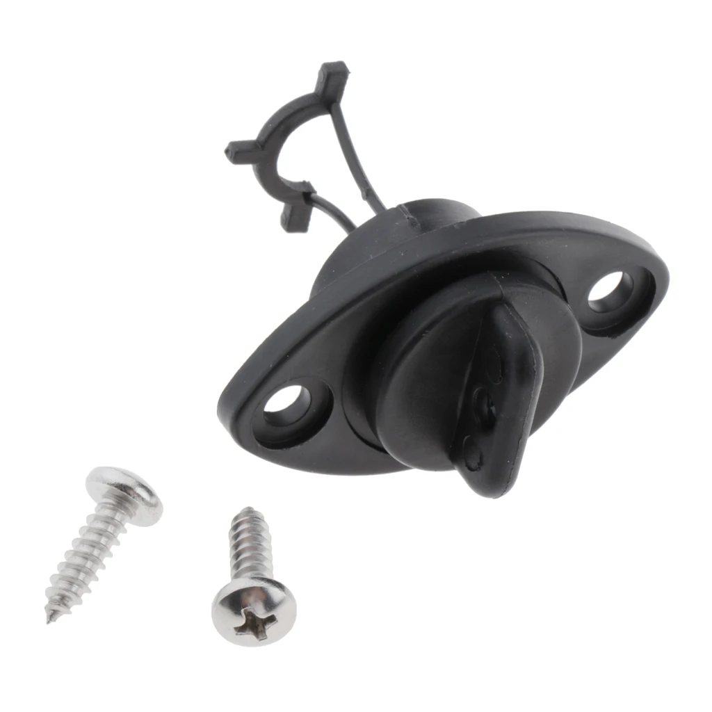 Universal Black Plastic Kayak Dinghy Canoe Boat Hull Thread Drain Plugs Kayak Accessories