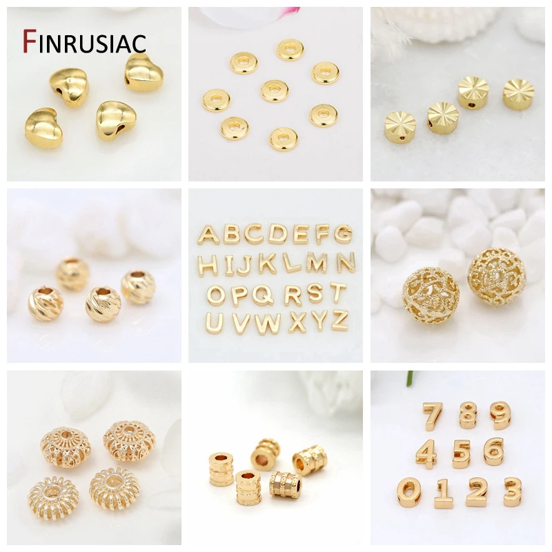 DIY 수제 팔찌 목걸이에 대한 5mm 골드 도금 하트 비즈 스페이서 비즈 액세서리 만들기 도매