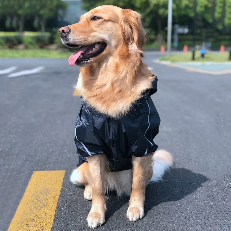 

Pet Dog Raincoat Outdoor Waterproof Dogs Rain Coats Hooded Coat Breathable Reflective Jacket For Large Dogs Rainproof Costume