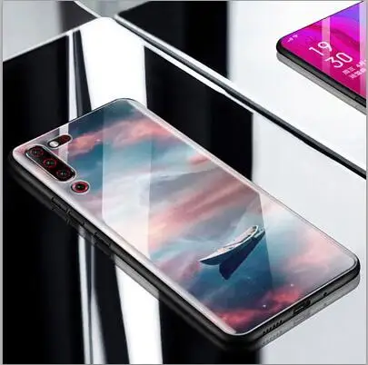 Лаванда Z6Pro, градиентные синие чехлы с закаленным стеклом, задняя крышка для lenovo Z6 Pro, оболочка, силиконовая рамка, чехол для lenovo Z 6 Pro Funda - Цвет: Лаванда