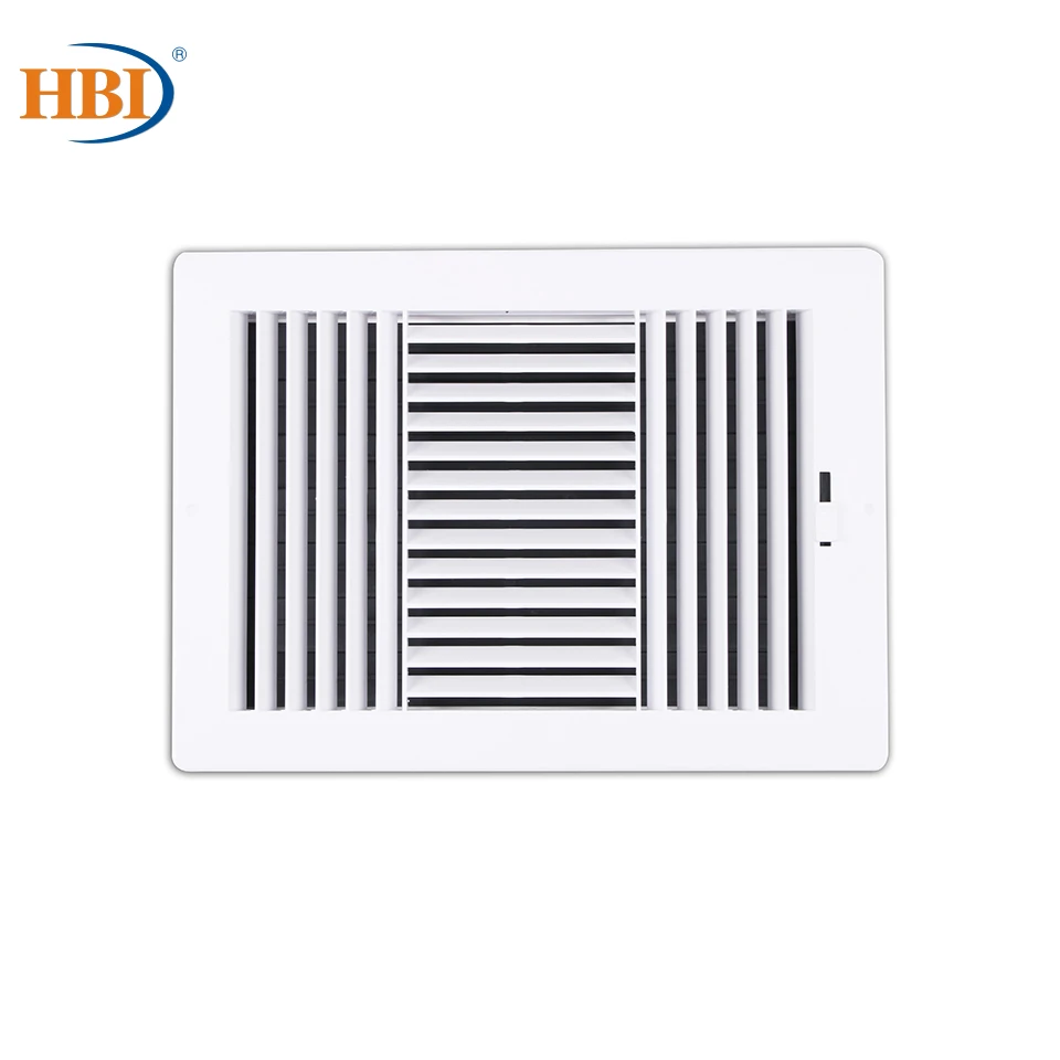3 Way W12 X H8 Plastic Ventilation Grille Decorative Sidewall