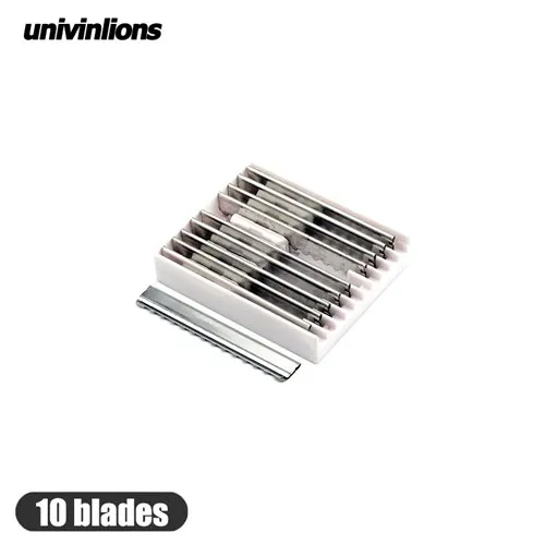 10 blades Univinlions роторная бритва для укладки волос Истончение бритвы; ножницы для парикмахерских прямые парикмахерские бритвы Парикмахерская - Цвет: 10 blades