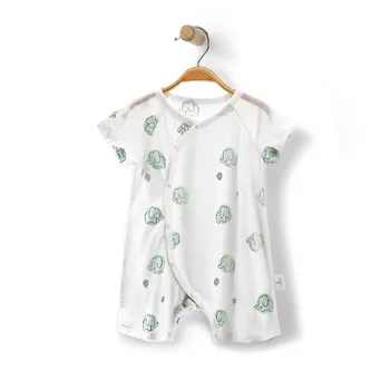 

COBROO Baby Boy 100% Cotton Cute Animals Printing Baby Girl Short Sleeve Romper 0-24 Months