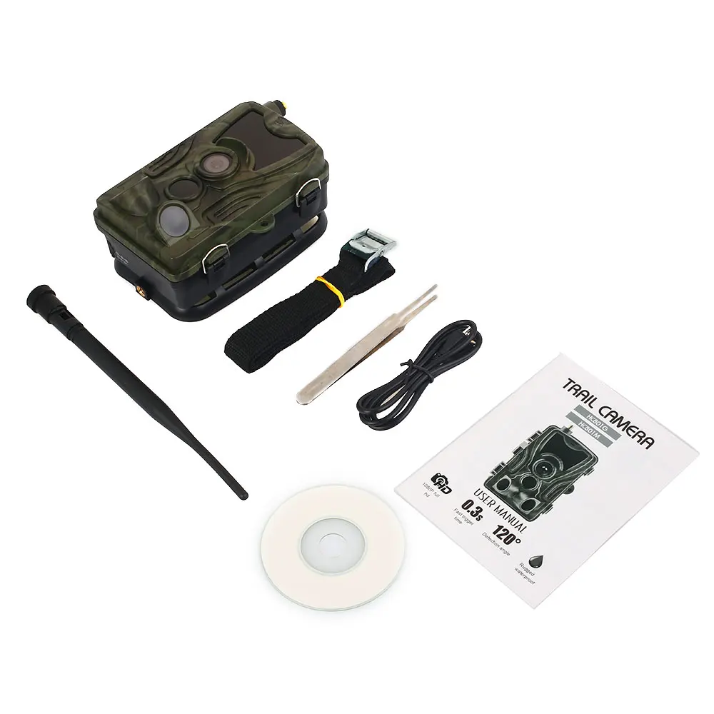 Hunting Camera Portable Multifunctional 0.3s 1080p HD 16MP Take Photo Animal Night Vision Trail Camera Camping Video Recorder