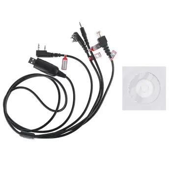 

4 In 1 Programing Cable Durable USB Cord Line for KENWOOD TM-271A TM471A TM-261A TM-461A for UV-5R Series BF-666S Radio