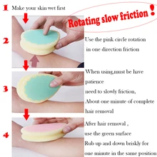 

1Pcs Popular Magic Painless Hair Removal Depilation Soft Sponge Pad Remove Hair Remover Effective Skin Care Beauty Tool