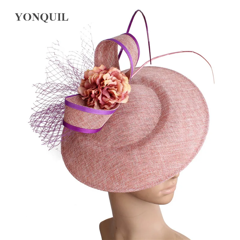 

Nice Imitation Sinamay Fascinator Hats Women Elegant Chic Headwear Flower Hat Hair Accessories Wedding Race Headpiece Headband