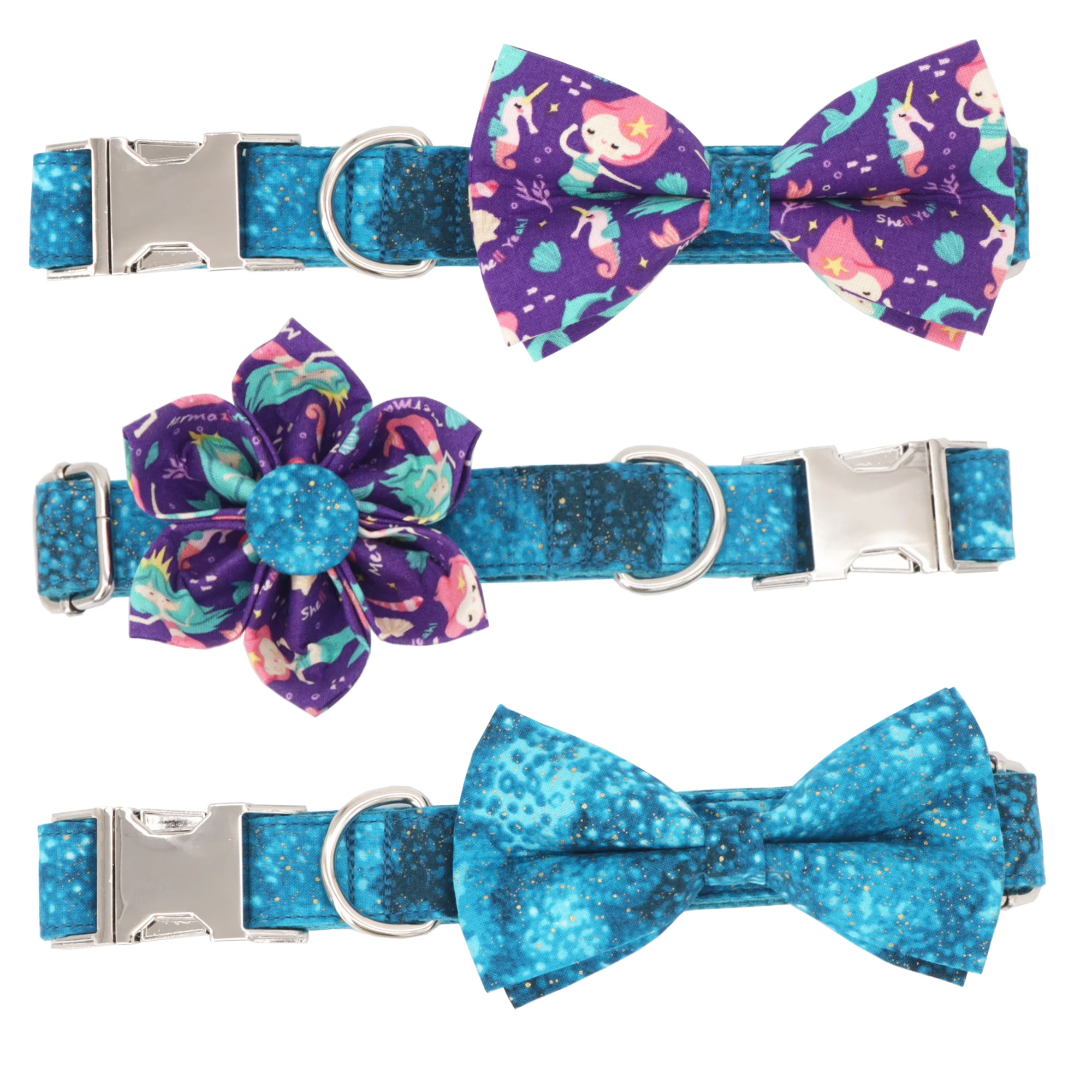 Собачий ошейник Русалка девочка с цветком аксессуары для домашних животных