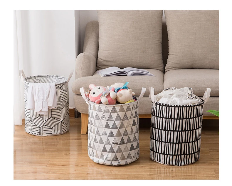 Large Capacity Foldable Laundry Basket Art Waterproof Children's Toy Basket Tunic Dirty Debris Multifunction Storage Basket