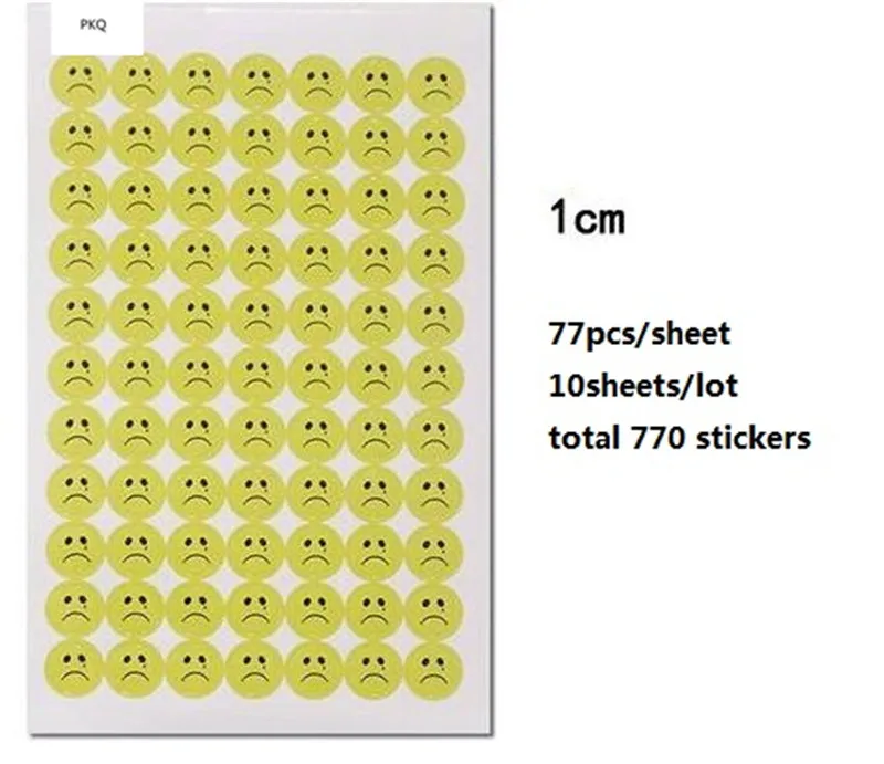 10 Sheets-Yellow-1cm Стикеры для плача, наклейки для плача, детские цветные плачущие наклейки для лица, Студенческая сцена, популярные наклейки для лица - Цвет: 10 Sheets-Yellow-1cm