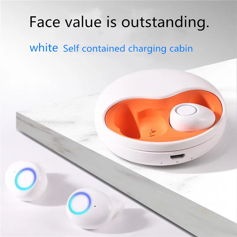 Белый VTIN TWS bluetooth-гарнитура V5.0 беспроводные вакуумные стереонаушники с микрофоном для IPhone Android TWS наушники IPX5 водонепроницаемые - Цвет: Белый