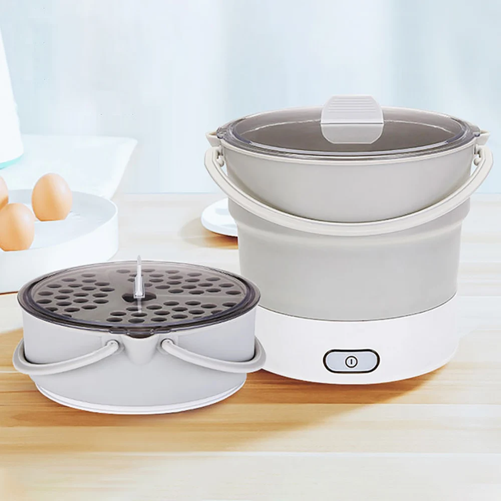 

JuneJour Folding Electric Kettle Heated Food Container Heated Lunch Box Cooker Portable Cooking Tea
