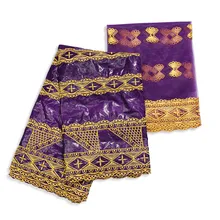 Новое поступление африканская Базен riche ткань с бисером шнур кружевная ткань морская парча ткань для свадьбы KY111401