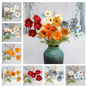

Fake Autumn Peony (4heads/piece ) Simulation 23.62" Length Simulation Hibiscus for Wedding Home Decorative Artificial Flowers