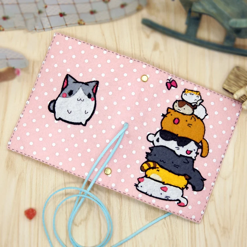 DIY фетр для поделок, набор игла для валяния, набор инструментов для рукоделия, набор для блокнота с героями мультфильмов, нетканый материал, декор для рукоделия, набор инструментов
