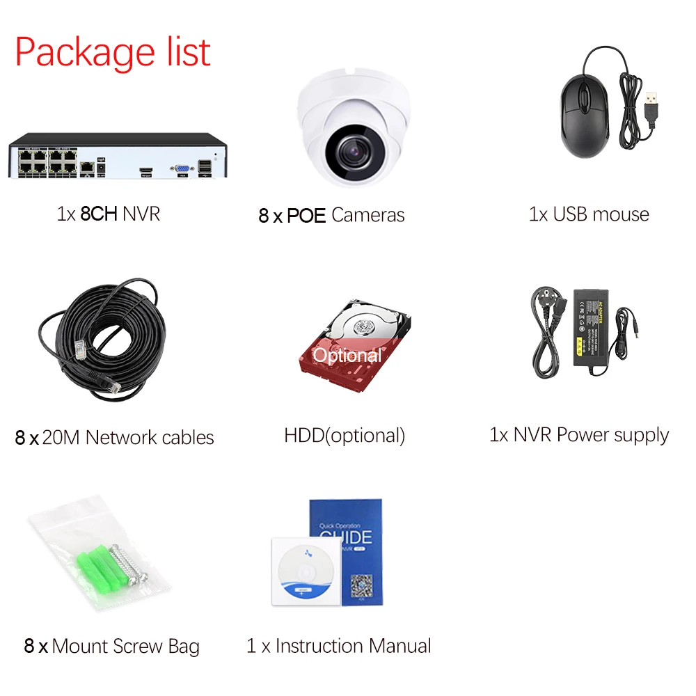 LOFAM HD набор камеры видеонаблюдения POE 8CH NVR комплект 2MP 4MP 5MP камера безопасности Система IP камера домашний уличный система видеонаблюдения