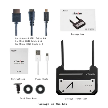 

Accsoon CineEye 1080p WiFi HDMI Transmitter 5G Wireless Image Transmission to 4 Devices in a Distance of 328 Feet