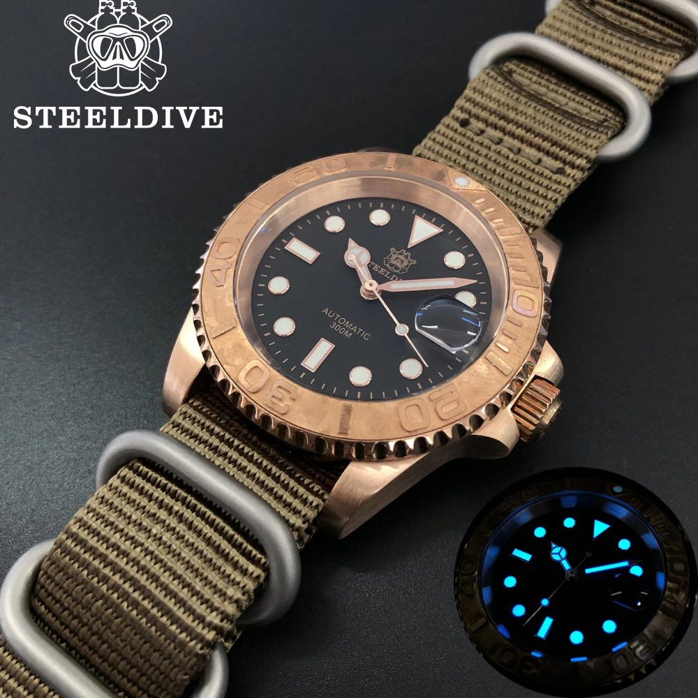 Steeldive 1953S Роскошные часы Лидирующий бренд мужские s NH35 автоматические для