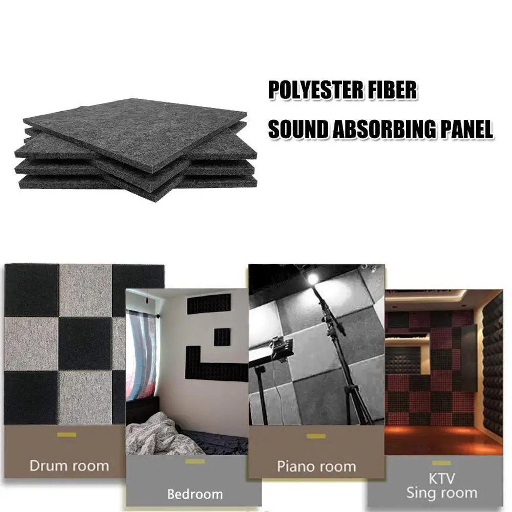 

6pcs/set 30x30cm Soundproof Foam Egg Profile Sound Absorbent Foam Acoustic Panel Noise Absorption File for KTV Audio Room