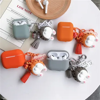 

Silicone Case for Airpods 2/Pro ireless Bluetooth Headphone Set Anti-fall Belt Hook Case with Hanging Buckle Earphone Accessory