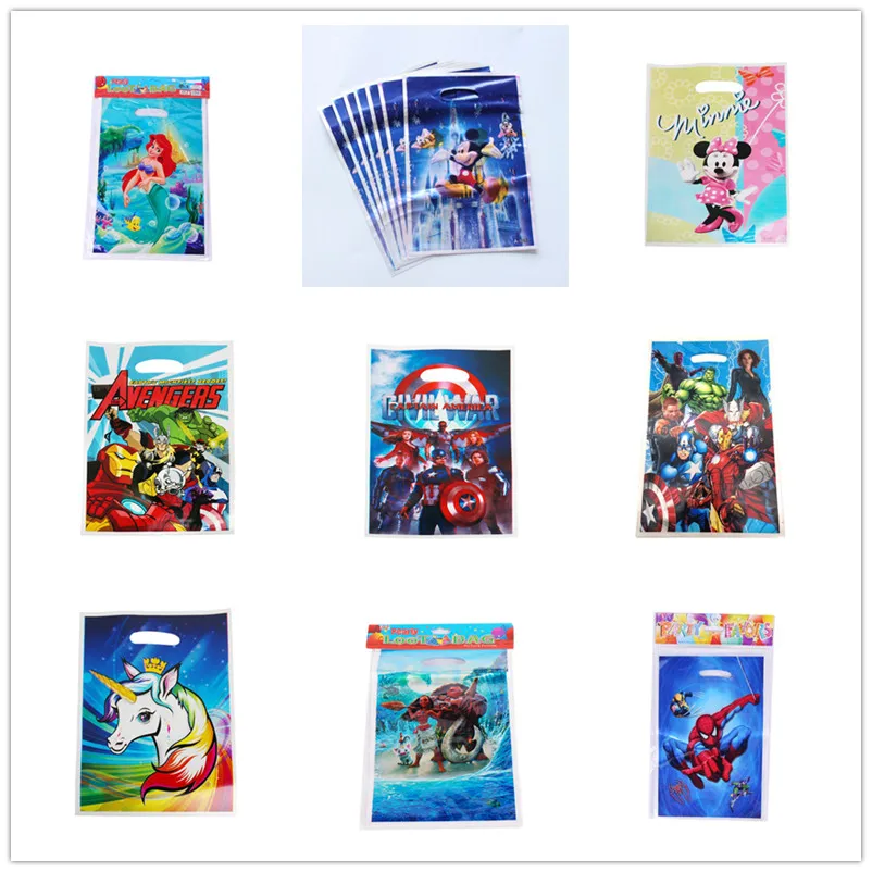 

50pcs Gift bag Loot Bag Avengers Hero SpiderMan Iron Man Go Kids Birthday party supply event party supplies party Decoration Set
