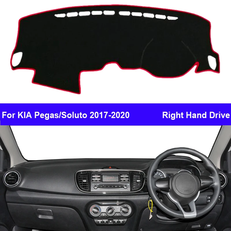 

Car Auto Inner Dashboard Cover For KIA Pegas Soluto 2017 2018 2019 2020 Center Console Protector Carpet Dashmat Reduce Sun Shade