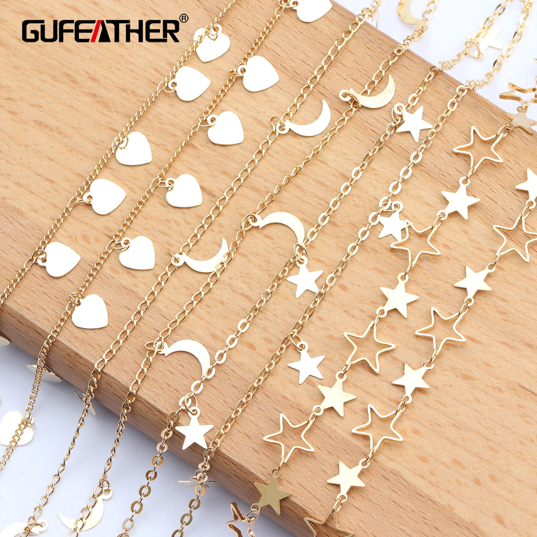 Ювелирные аксессуары GUFEATHER C69 цепочка сделай сам с покрытием из золота 18 К 0 3 мкм