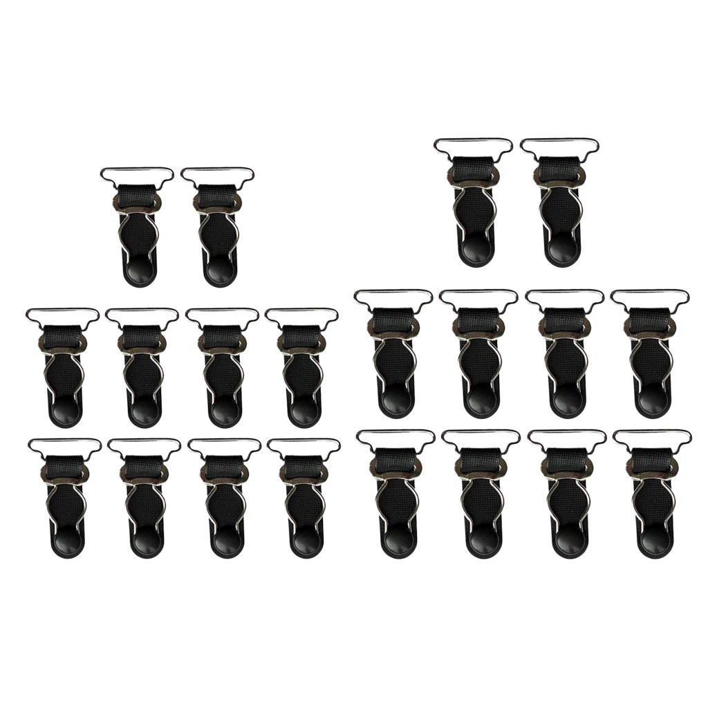 20/комплект Для женщин чулок на ремешке; ручки с черной подошвой 20/26 мм