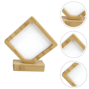 

1 Set Bamboo Portable Creative Display Frame for Desktop Tabletop Decoration
