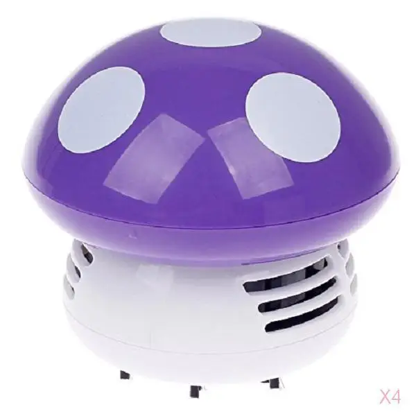 Battery Powered Cute Corner Office Desk Table Dust Vacuum Cleaner Sweeper Purple