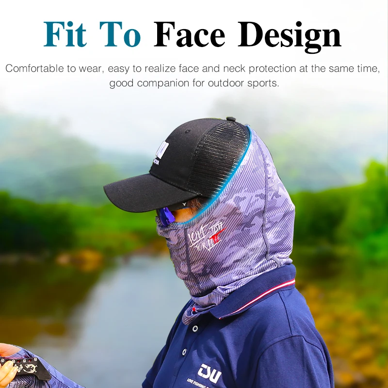 Fishing Clothes-TSURINOYA Head Neck Arm Sun Protector Fishing Mask Arm Sleeve
