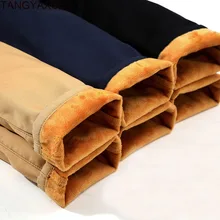 TANGYAXUAN, дизайн, повседневные мужские флисовые штаны, хлопок, Тонкие штаны, прямые брюки, модные, деловые, однотонные, хаки, черные, Мужские штаны, 28-38