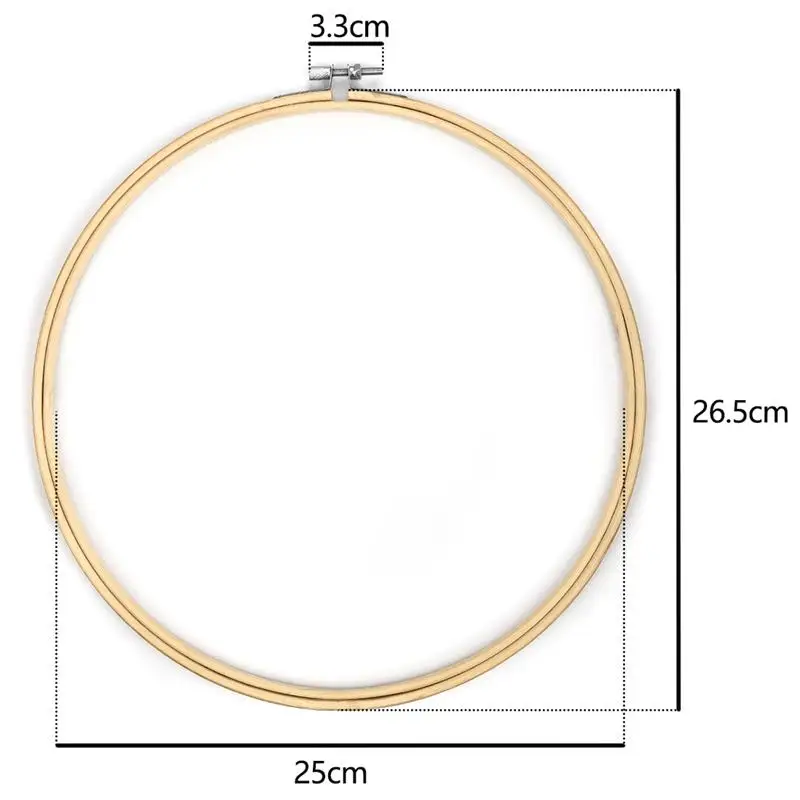 10-30CM Bamboo Frame Embroidery Hoop Ring DIY Needlecraft Cross Stitch Machine Round Loop Hand Household Sewing Tools 8 Size 