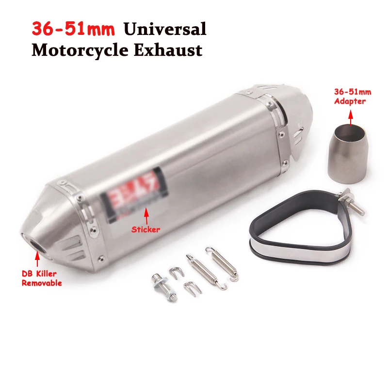 Yoshimura выхлопной Универсальный мото цикл Глушитель Трубы модифицированный escape moto с дБ убийца для KTM ATV Z750 Z800 Z1000 NINJA250 - Цвет: D