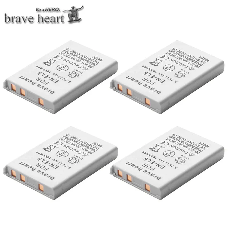 4battery EN-EL5 ENEL5 En El5 литий-ионная аккумуляторная батарея для камеры Nikon Coolpix P80 P90 P100 P500 P510 P520 аксессуары для камеры - Цвет: 4battery