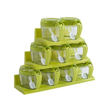 

The Condiment Set Household zu he zhuang Soy Sauce Vinegar Cruet Set Seasoning Box Salt Shaker Glass Oiler Seasoning