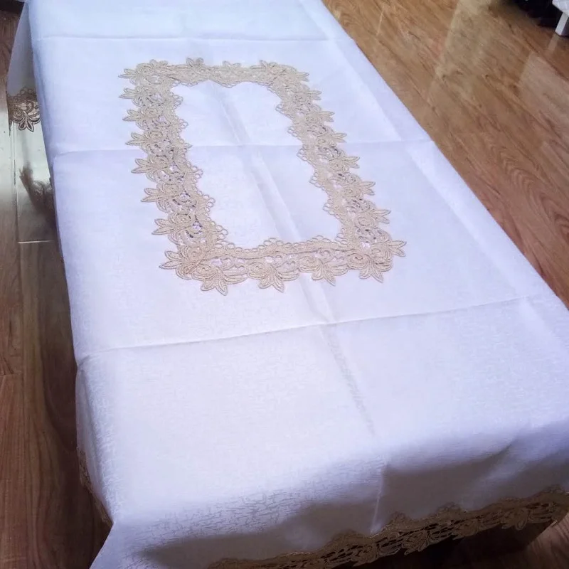 dining room decoration for home textile table cloth embroidery lace European style kitchen placemat table runner table cover